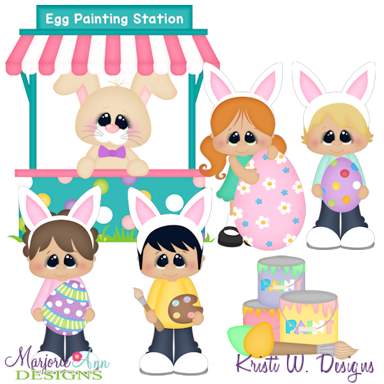 Egg Painting SVG Cutting Files + Clipart - Click Image to Close